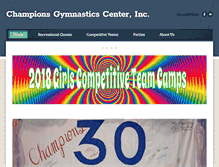 Tablet Screenshot of championsgymnasticscenter.net